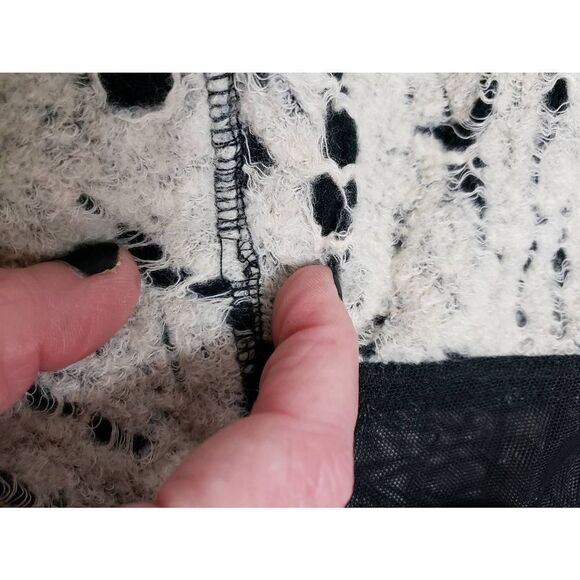 Sea New York NY Destroyed Layered Mesh and Knit Top Size XS - Picture 9 of 9